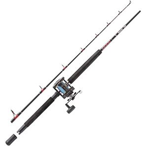 Abu Garcia Muscle Tip Boat Fishing pruty a kolečka Combo sada, černá/červená Abu Garcia Muscle Tip Boat Fishing pruty a kolečka Combo sada, černá/červená