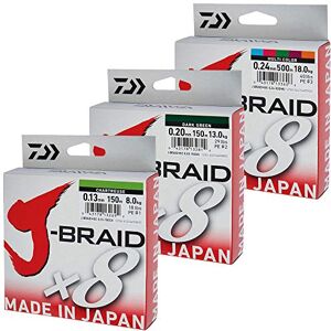 Daiwa – Tresse J Braid X8 300 m 0,16 mm 9 kg Verte Daiwa – Tresse J Braid X8 300 m 0,16 mm 9 kg Verte