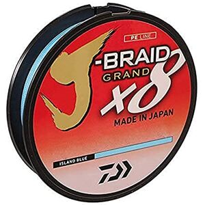 Daiwa Unisex-Erwachsene JBGD8U20-300IB J-Braid X8 Grand geflochtene Schnur, 300 Meter, 9 kg getestet, 0,9 cm Durchmesser, Blau (Island Blue), 20 lb Daiwa Unisex-Erwachsene JBGD8U20-300IB J-Braid X8 Grand geflochtene Schnur, 300 Meter, 9 kg getestet, 0,9 cm Durchmesser, Blau (Island Blue), 20 lb