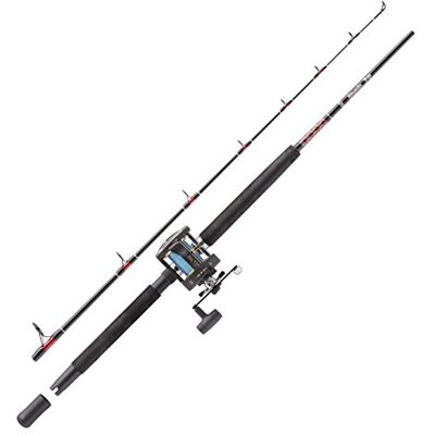 Abu Garcia Muscle Tip Boat Fishing pruty a kolečka Combo sada, černá/červená Abu Garcia Muscle Tip Boat Fishing pruty a kolečka Combo sada, černá/červená