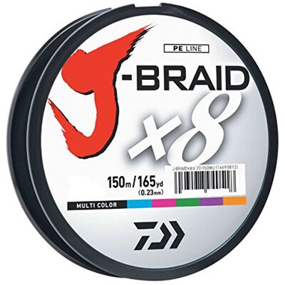 Daiwa J-Braid X8, plnicí cívka, vícebarevná, průměr monofilu odpovídá 3,6 kg Daiwa J-Braid X8, plnicí cívka, vícebarevná, průměr monofilu odpovídá 3,6 kg