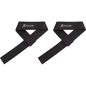 ProsourceFit Pár Weight Lifting Straps for Men and Women, nastavitelné bavlněné pásky pro Improved Grip, černé ProsourceFit Pár Weight Lifting Straps for Men and Women, nastavitelné bavlněné pásky pro Improved Grip, černé