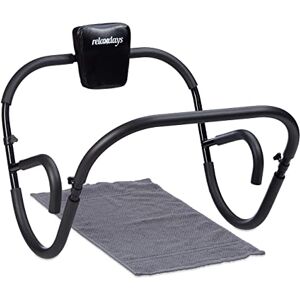 Relaxdays Posilovač břicha AB Roller, posilovač břišních svalů, skládací, V x Š x H: 66 x 70 x 70 cm, Sixpack Fitness Trainer, černý Relaxdays Posilovač břicha AB Roller, posilovač břišních svalů, skládací, V x Š x H: 66 x 70 x 70 cm, Sixpack Fitness Trainer, černý