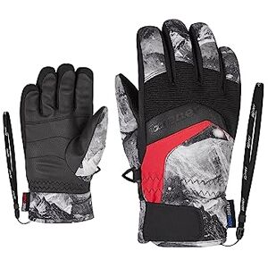 Ziener Chlapecké Labino As(r) Glove Junior lyžařské rukavice zimní sporty vodotěsné prodyšné, šedý potisk Mountain Print, 4,5 EU Ziener Chlapecké Labino As(r) Glove Junior lyžařské rukavice zimní sporty vodotěsné prodyšné, šedý potisk Mountain Print, 4,5 EU