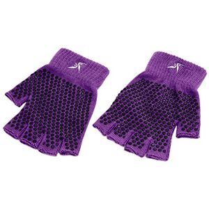 ProsourceFit Grippy Yoga Gloves, Hand Grips with Firm Fingerless Design, One Size Fits All for Women and Men, Purple ProsourceFit Grippy Yoga Gloves, Hand Grips with Firm Fingerless Design, One Size Fits All for Women and Men, Purple