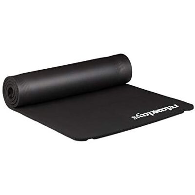 Relaxdays Podložka na jógu, 1 cm silná, pro pilates, fitness, šetrná ke kloubům, s popruhem, gymnastickou podložkou 60 x 180 cm, černá Relaxdays Podložka na jógu, 1 cm silná, pro pilates, fitness, šetrná ke kloubům, s popruhem, gymnastickou podložkou 60 x 180 cm, černá