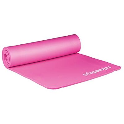 Relaxdays Podložka na jógu, 1 cm silná, pro pilates, fitness, šetrná ke kloubům, s popruhem, gymnastická podložka 60 x 180 cm, růžová Relaxdays Podložka na jógu, 1 cm silná, pro pilates, fitness, šetrná ke kloubům, s popruhem, gymnastická podložka 60 x 180 cm, růžová