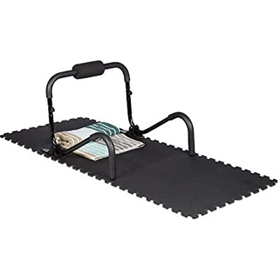 Relaxdays Bodenschutzmatte Fitnessgeräte 30x30cm, 24er Set, 2,1m², stoßdämpfende Schutz Unterlagen, Stärke 1cm, schwarz Relaxdays Bodenschutzmatte Fitnessgeräte 30x30cm, 24er Set, 2,1m², stoßdämpfende Schutz Unterlagen, Stärke 1cm, schwarz