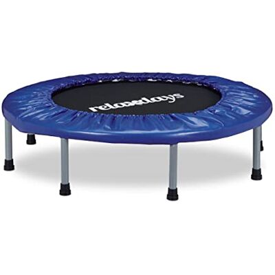 Relaxdays Trampolína skládací, vnitřní, fitness v x š x h: 22 x 95 x 95 cm, maximální zatížení 100 kg, modro-černá Relaxdays Trampolína skládací, vnitřní, fitness v x š x h: 22 x 95 x 95 cm, maximální zatížení 100 kg, modro-černá