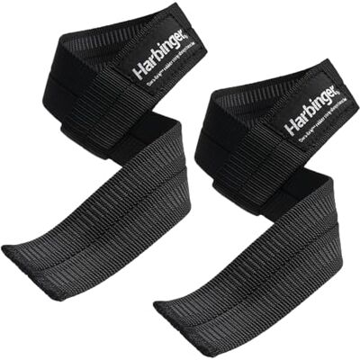 Harbinger 21,5" Big Grip Lifting Straps zlepšuje komfort na opěrných bodech tyče, vylepšené polstrování s pěnou NeoTek, ideální pro cvičení tyčí, jednotná velikost, černá Harbinger 21,5" Big Grip Lifting Straps zlepšuje komfort na opěrných bodech tyče, vylepšené polstrování s pěnou NeoTek, ideální pro cvičení tyčí, jednotná velikost, černá