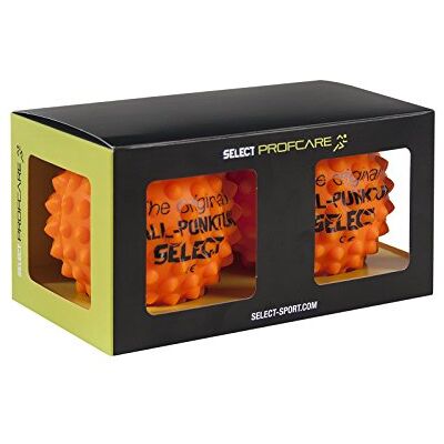 SELECT Sport Ball Punktur masážní míček oranžový 2dílná sada obvod 28 cm SELECT Sport Ball Punktur masážní míček oranžový 2dílná sada obvod 28 cm