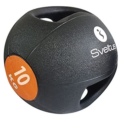 Sveltus Lékařský míč s držadly, 10 kg, černý/oranžový Sveltus Lékařský míč s držadly, 10 kg, černý/oranžový