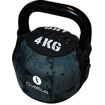 Sveltus 1101 Soft Kettlebell 4kg Krafttraining Bootcamp Gewichte Neopren Hantel, schwarz Sveltus 1101 Soft Kettlebell 4kg Krafttraining Bootcamp Gewichte Neopren Hantel, schwarz
