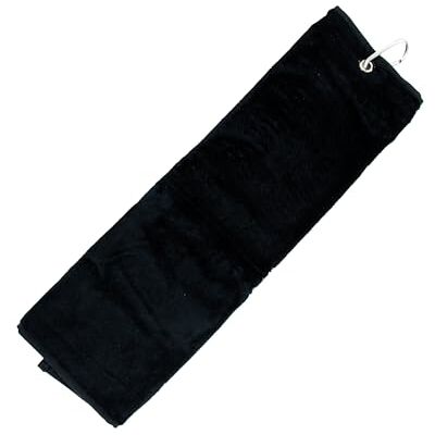 Longridge Luxuriöses 3-fach gefaltetes Golfhandtuch – Schwarz Longridge Luxuriöses 3-fach gefaltetes Golfhandtuch – Schwarz