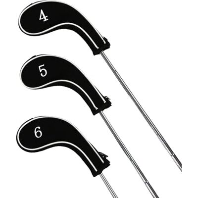 Longridge 4-Sw+Gw neoprenový golfový železný kryt s dlouhým krkem, stříbrná/černá Longridge 4-Sw+Gw neoprenový golfový železný kryt s dlouhým krkem, stříbrná/černá