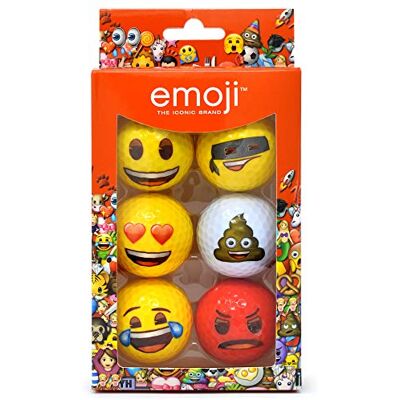emoji Second Chance oficiální novinka veselé golfové míče, golfový dárek, balení 6 ks emoji Second Chance oficiální novinka veselé golfové míče, golfový dárek, balení 6 ks