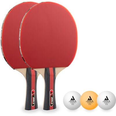 Joola Sada na stolní tenis Rosskopf 2 pálky na stolní tenis + 3 míčky na stolní tenis 40 + mm, červená/černá, 5dílná Joola Sada na stolní tenis Rosskopf 2 pálky na stolní tenis + 3 míčky na stolní tenis 40 + mm, červená/černá, 5dílná