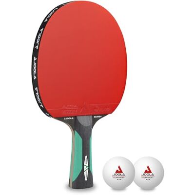 Joola 53135 Sada na stolní tenis ROSSKOPF SMASH pálky na stolní tenis včetně 2 míčků na stolní tenis se schválením ITTF, 1,8 mm houba, (1 balení) Joola 53135 Sada na stolní tenis ROSSKOPF SMASH pálky na stolní tenis včetně 2 míčků na stolní tenis se schválením ITTF, 1,8 mm houba, (1 balení)