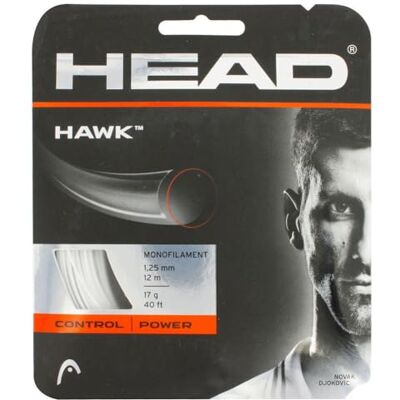 HEAD Tenisové struny Hawk, bílé, 1,25 mm/17 g HEAD Tenisové struny Hawk, bílé, 1,25 mm/17 g