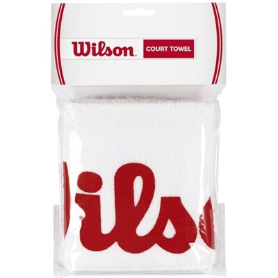 Wilson Sportovní ručník, Sport Court, bílá/červená, WRZ540000 Wilson Sportovní ručník, Sport Court, bílá/červená, WRZ540000