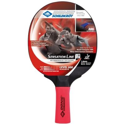 Schildkröt Donic- pálka na stolní tenis Sensation Line 600, rukojeť ASG, 1,6 mm houba, Prestige ITTF obal Schildkröt Donic- pálka na stolní tenis Sensation Line 600, rukojeť ASG, 1,6 mm houba, Prestige ITTF obal