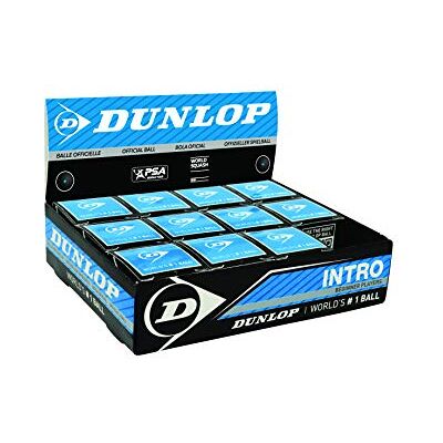 Dunlop squashové míčky Intro modré, 12 kusů, pro začátečníky a amatérské hráče – rychlost rychlá Dunlop squashové míčky Intro modré, 12 kusů, pro začátečníky a amatérské hráče – rychlost rychlá
