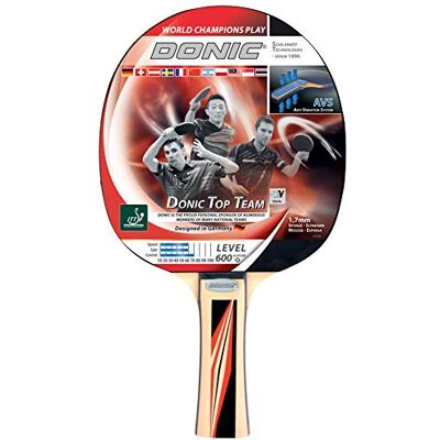 Schildkröt Donic- pálka na stolní tenis Top Team 600, rukojeť AVS, 1,7 mm houba, Donic 2hvězdicová ITTF obložení Schildkröt Donic- pálka na stolní tenis Top Team 600, rukojeť AVS, 1,7 mm houba, Donic 2hvězdicová ITTF obložení