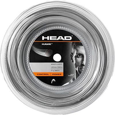 HEAD Hawk role 200 tenisové struny, šedé, 1,25 mm / 17 g HEAD Hawk role 200 tenisové struny, šedé, 1,25 mm / 17 g