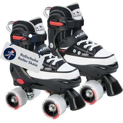 HUDORA Kolečkové brusle Skate v růžové/černé kvalitní kolečkové brusle z nylonu pohodlné dětské kolečkové brusle nastavitelné ve 4 velikostech stylové kolečkové brusle pro děti a mládež HUDORA Kolečkové brusle Skate v růžové/černé kvalitní kolečkové brusle z nylonu pohodlné dětské kolečkové brusle nastavitelné ve 4 velikostech stylové kolečkové brusle pro děti a mládež