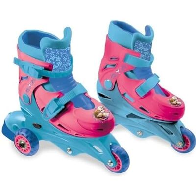 Mondo Hračky – Disney Frozen – 3 in-line brusle – nastavitelná dvojitá funkce – PVC kolečka – koloběžka pro chlapce / dívky – velikost S / vel. 29/32 – 28299 Mondo Hračky – Disney Frozen – 3 in-line brusle – nastavitelná dvojitá funkce – PVC kolečka – koloběžka pro chlapce / dívky – velikost S / vel. 29/32 – 28299