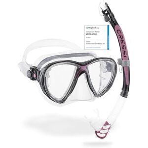 Cressi Professional šnorchlovací sada pro dospělé, na šnorchlování, potápěčské brýle se šnorchlem, Růžová, Jednotná velikost Cressi Professional šnorchlovací sada pro dospělé, na šnorchlování, potápěčské brýle se šnorchlem, Růžová, Jednotná velikost
