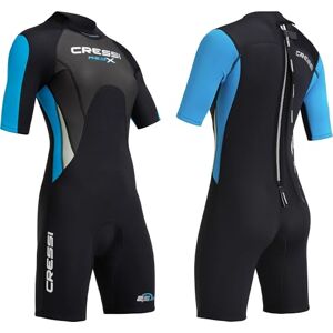 Cressi Med X Lady Shorty Wetsuit Black/Light Blue/Grey 2. 5 mm XS/1 Krátký neoprenový oblek pro dámy z 2,5 mm vysoce elastický, černý/světle modrý/šedý, XS/1 Cressi Med X Lady Shorty Wetsuit Black/Light Blue/Grey 2. 5 mm XS/1 Krátký neoprenový oblek pro dámy z 2,5 mm vysoce elastický, černý/světle modrý/šedý, XS/1