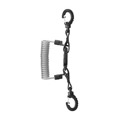 Mares Spirálový kabel s kroužkem Lanyard, černý, One Size, 415732 Mares Spirálový kabel s kroužkem Lanyard, černý, One Size, 415732