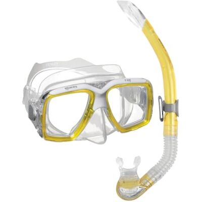 Mares Combo Ray – Schnorchelset Erwachsene, ergonomische Maske mit optischen Gläsern, halb-trockener Schnorchel mit Silikonmundstück Mares Combo Ray – Schnorchelset Erwachsene, ergonomische Maske mit optischen Gläsern, halb-trockener Schnorchel mit Silikonmundstück