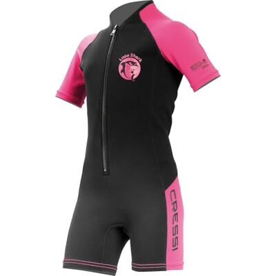 Cressi Shorty 2 mm neoprenový oblek pro děti dětský plavky s UV, ochranou proti chladu, ochrana před medúzami plavky pro dívky a chlapce černá/růžová 3/4 roky Cressi Shorty 2 mm neoprenový oblek pro děti dětský plavky s UV, ochranou proti chladu, ochrana před medúzami plavky pro dívky a chlapce černá/růžová 3/4 roky