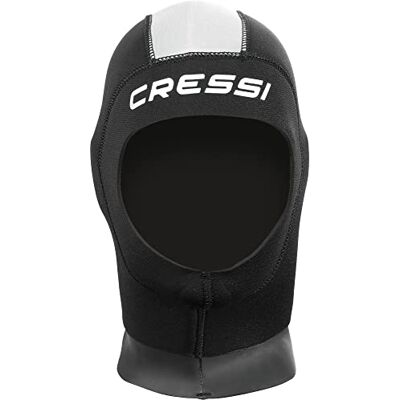 Cressi Lady Man 5mm Neopren 5mm Kopfhaube Damen Schwarz/Grau, S/2-3 Cressi Lady Man 5mm Neopren 5mm Kopfhaube Damen Schwarz/Grau, S/2-3