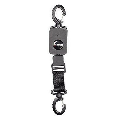 Mares Standardní retractor ušlechtilá ocel se zámkem zapínání, černá, jedna velikost Mares Standardní retractor ušlechtilá ocel se zámkem zapínání, černá, jedna velikost