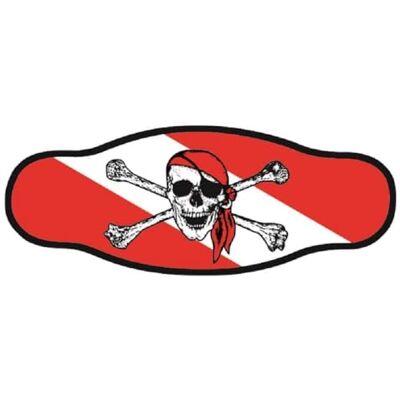 Best divers Uhrenarmband Maske aus Neopren, doppelt Folio, Jolly Roger Best divers Uhrenarmband Maske aus Neopren, doppelt Folio, Jolly Roger