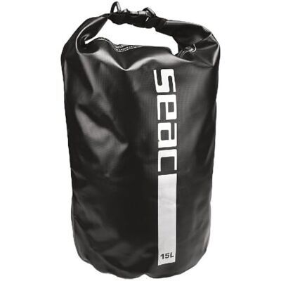 SEAC Dry Bag, Wasserdichte Tasche Ideal für Tauchen, Bootfahren und Reisen, 15 lt, schwarz SEAC Dry Bag, Wasserdichte Tasche Ideal für Tauchen, Bootfahren und Reisen, 15 lt, schwarz