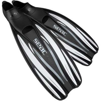SEAC F 100 Pro, Pinne da Subacquea Ultra Leggera a Scarpetta Chiusa, per Immersioni e Snorkeling, Bianco, 42/43 SEAC F 100 Pro, Pinne da Subacquea Ultra Leggera a Scarpetta Chiusa, per Immersioni e Snorkeling, Bianco, 42/43