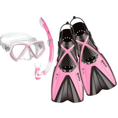 Mares Sada Aquazone X-One Pirate, sada skládající se z masky, šnorchlu a ploutví pro děti/mládež, unisex, růžová, XS Mares Sada Aquazone X-One Pirate, sada skládající se z masky, šnorchlu a ploutví pro děti/mládež, unisex, růžová, XS