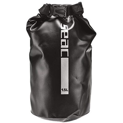 SEAC Dry Bag, vodotěsná taška ideální pro potápění, jízdu na člunu a cestování, 1,5 l, černá SEAC Dry Bag, vodotěsná taška ideální pro potápění, jízdu na člunu a cestování, 1,5 l, černá