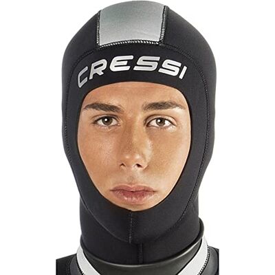 Cressi Kšiltovka 3mm Neopren Hood Unisex, černá, S/2, LR108002 Cressi Kšiltovka 3mm Neopren Hood Unisex, černá, S/2, LR108002