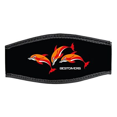 Best divers Uhrenarmband Maske aus Neopren, doppelt Klettverschluss, 3 Delfine Best divers Uhrenarmband Maske aus Neopren, doppelt Klettverschluss, 3 Delfine