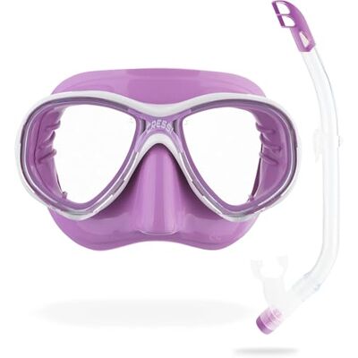 Cressi Marea Jr Combo Maske Marea Jr + Schnorchel Top zum Tauchen und Schnorcheln, Flieder, Einheitsgröße, Kinder Unisex Cressi Marea Jr Combo Maske Marea Jr + Schnorchel Top zum Tauchen und Schnorcheln, Flieder, Einheitsgröße, Kinder Unisex