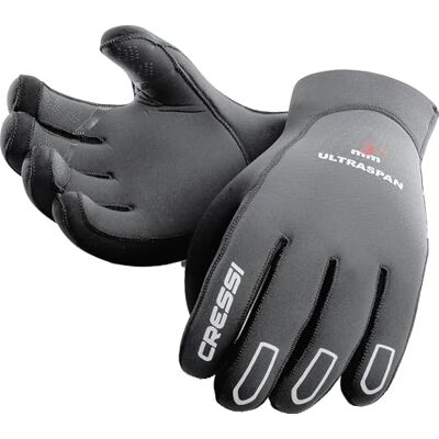 Cressi Dospělé ponorné rukavice Ultraspan Gloves, černá/šedá, L, LX476313 Cressi Dospělé ponorné rukavice Ultraspan Gloves, černá/šedá, L, LX476313