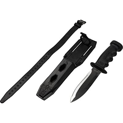 Cressi Supertotem – potápěčský nůž, záchranný nůž, nůž lodi s hladkou/zoubkovanou čepelí 12,4 cm z nerezové oceli, anatomický nůž Diving nůž, potápěčský nůž + pochva + 2 lýtkové řemeny, čepel 23,2 cm Cressi Supertotem – potápěčský nůž, záchranný nůž, nůž lodi s hladkou/zoubkovanou čepelí 12,4 cm z nerezové oceli, anatomický nůž Diving nůž, potápěčský nůž + pochva + 2 lýtkové řemeny, čepel 23,2 cm