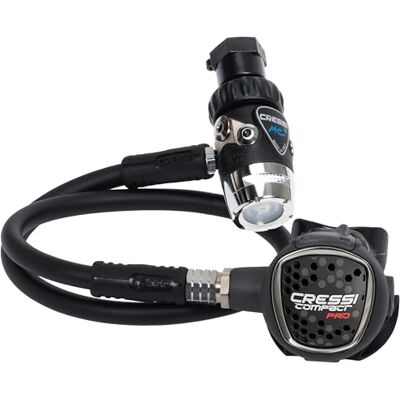 Cressi Regulátor pro dospělé Mc9-sc Compact Pro DIN 300, černá/stříbrná, HX782100 Cressi Regulátor pro dospělé Mc9-sc Compact Pro DIN 300, černá/stříbrná, HX782100