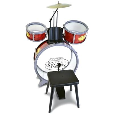 Bontempi 51 4504 Bicí sada: Bass buben Ø 385 mm s pedálem. 2 malé bubny Ø 170 činely Ø 210 mm. 2 rázové tyče. Pravé zvuky. Vč. stoličky. Rozměry: 500x500x680 mm, 50x50x67cm Bontempi 51 4504 Bicí sada: Bass buben Ø 385 mm s pedálem. 2 malé bubny Ø 170 činely Ø 210 mm. 2 rázové tyče. Pravé zvuky. Vč. stoličky. Rozměry: 500x500x680 mm, 50x50x67cm