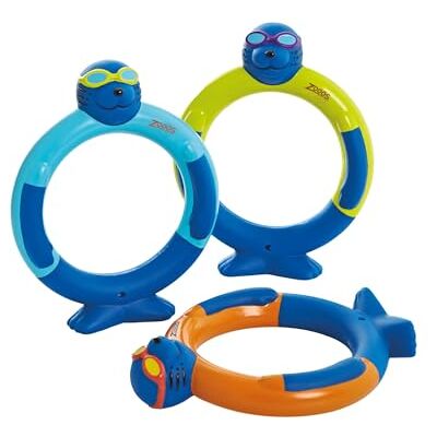 Zoggs Potápěčské kruhy Dive Rings, potápěčská hračka pro děti (balení po 3 kusech, modrá/limetka/oranžová) – bezpečná vodní hračka pro děti na ven na vodu, brouzdaliště a hračky do bazénu Zoggs Potápěčské kruhy Dive Rings, potápěčská hračka pro děti (balení po 3 kusech, modrá/limetka/oranžová) – bezpečná vodní hračka pro děti na ven na vodu, brouzdaliště a hračky do bazénu